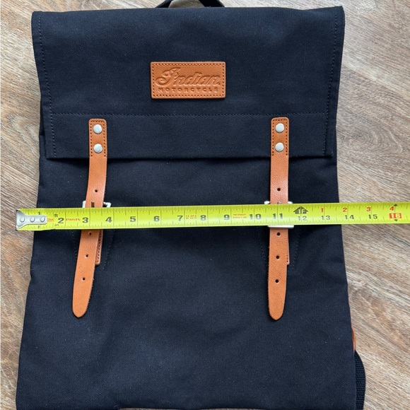 Indian Motorcycle Scout Bobber Canvas Leather Backpack - Picture 5 of 6